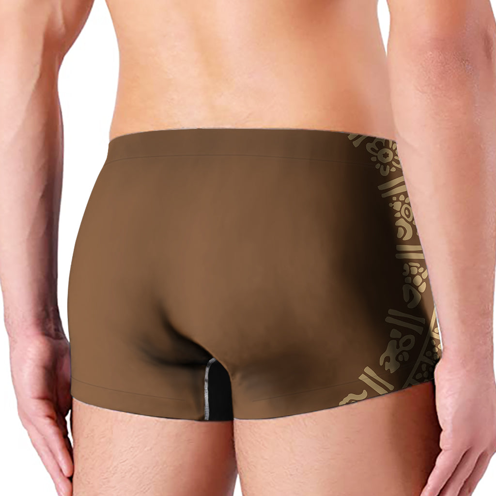 Mayan Circle Symbol Print Men's Boxer Briefs