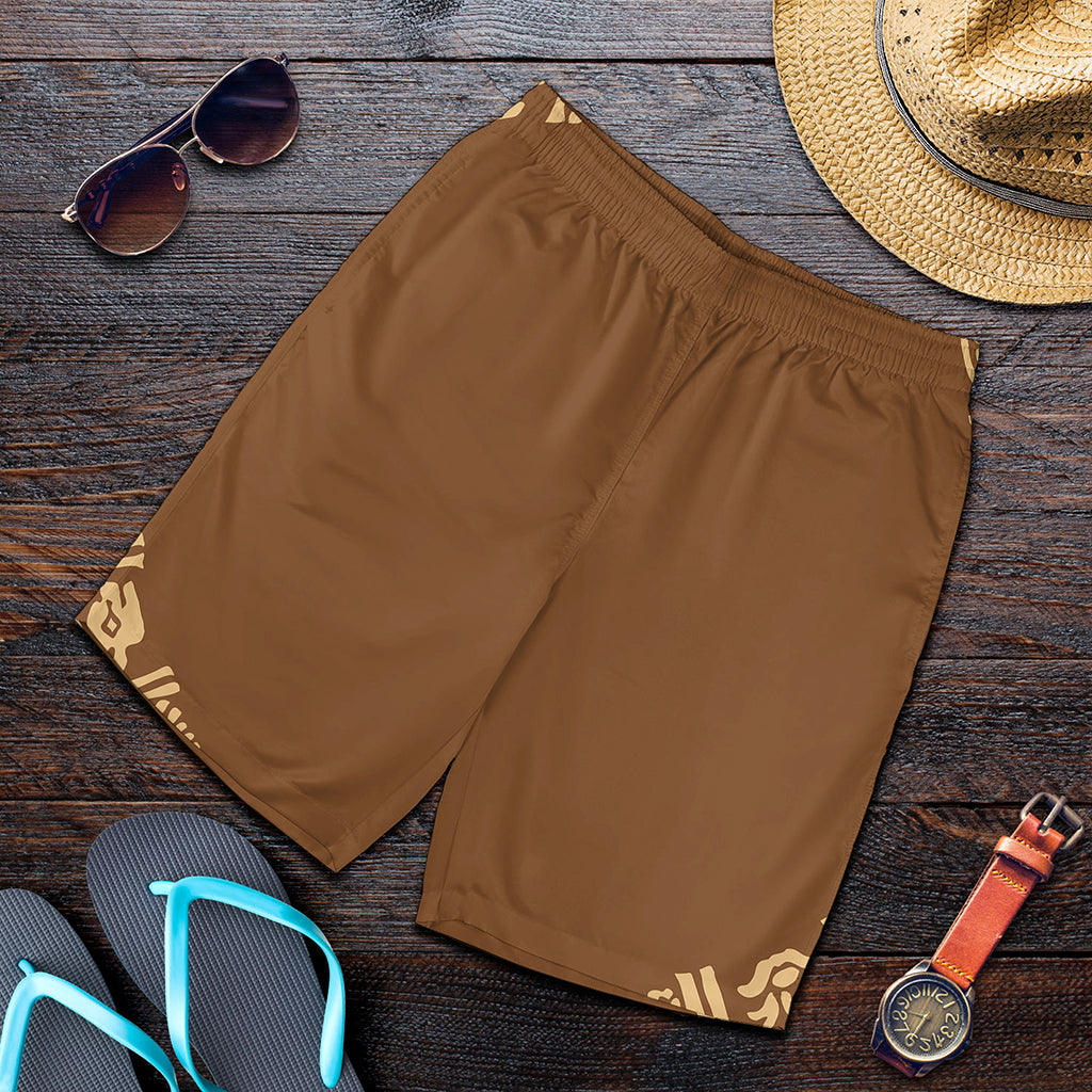 Mayan Circle Symbol Print Men's Shorts