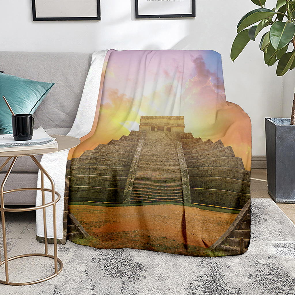 Mayan Civilization Print Blanket