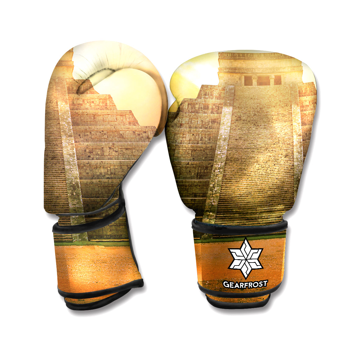 Mayan Civilization Print Boxing Gloves