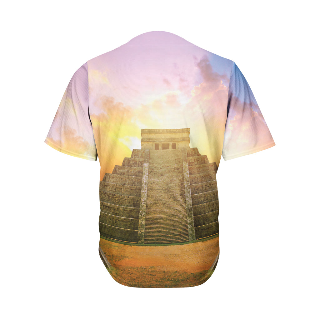 Mayan Civilization Print Men's Baseball Jersey
