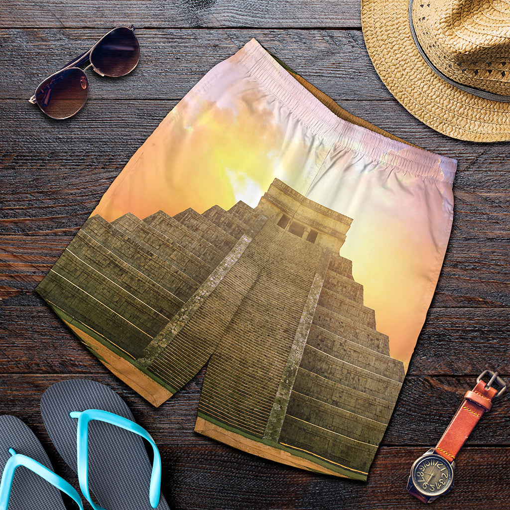 Mayan Civilization Print Men's Shorts