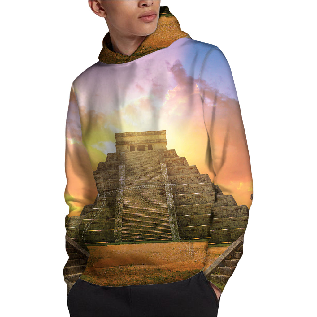 Mayan Civilization Print Pullover Hoodie