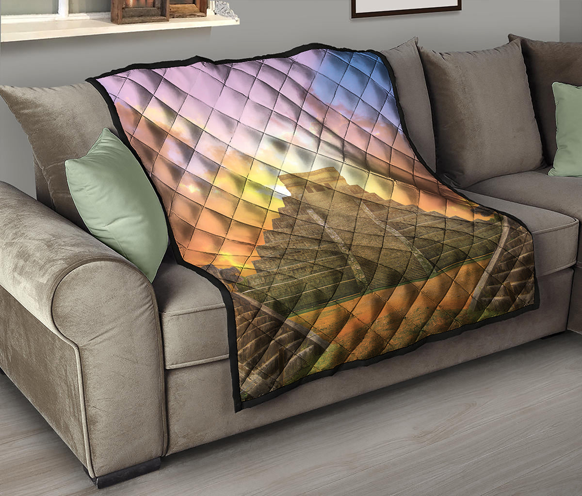 Mayan Civilization Print Quilt