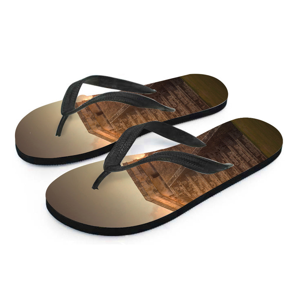 Mayan Pyramid Print Flip Flops