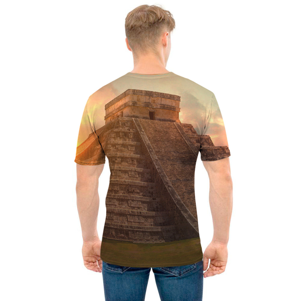 Mayan Pyramid Print Men's T-Shirt
