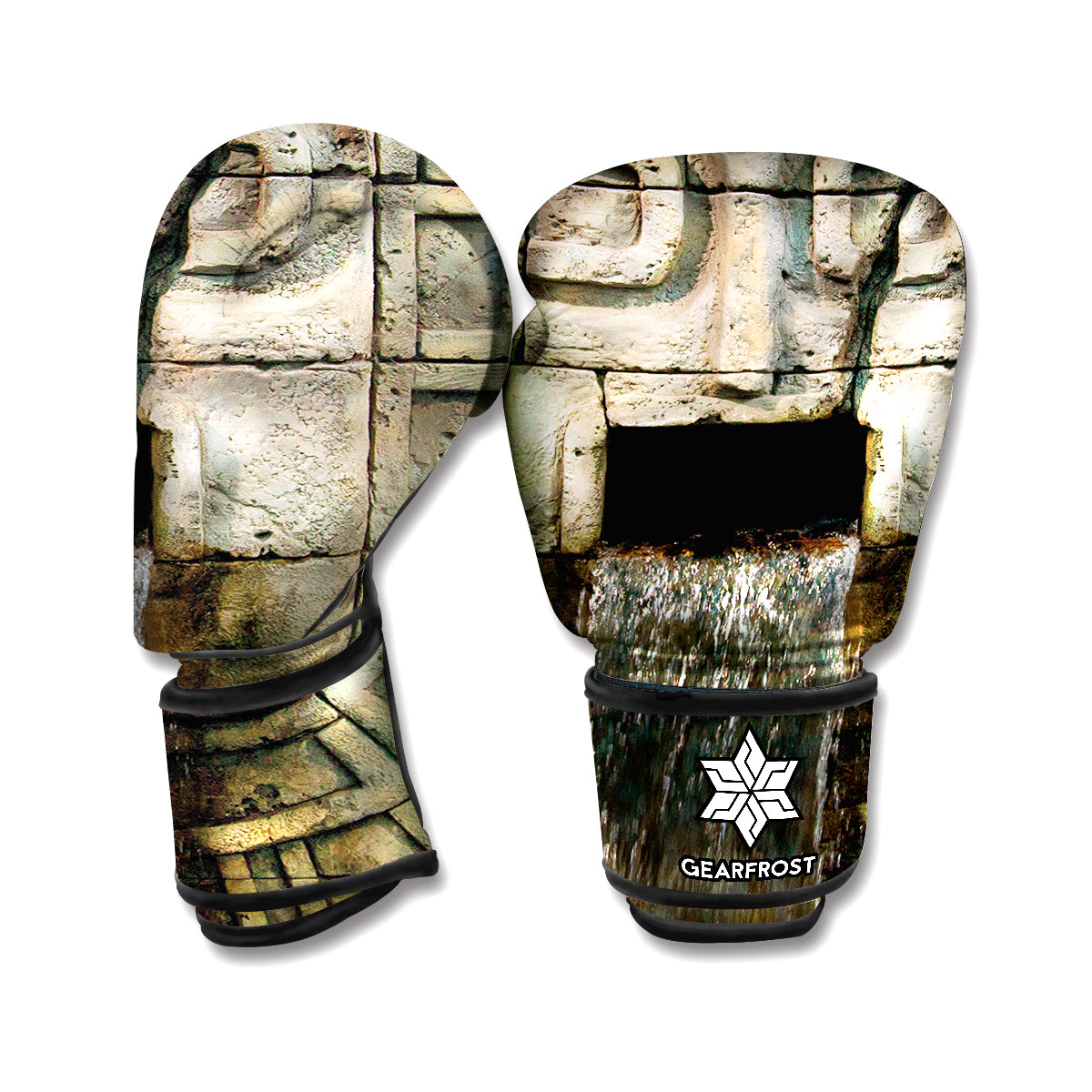Mayan Stone Print Boxing Gloves
