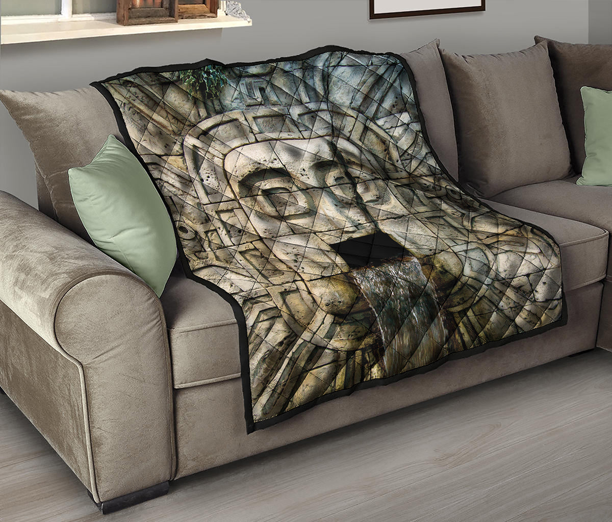 Mayan Stone Print Quilt