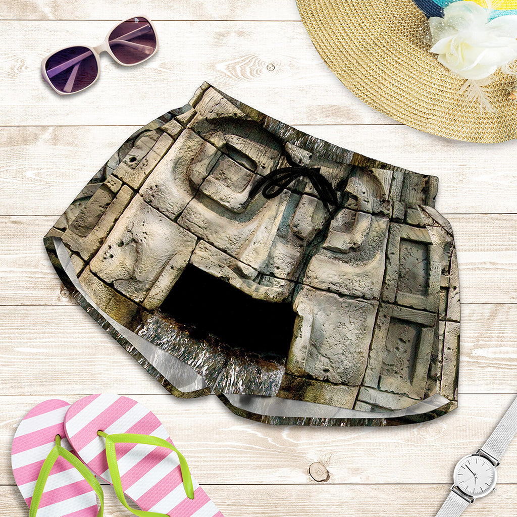 Mayan Stone Print Women's Shorts