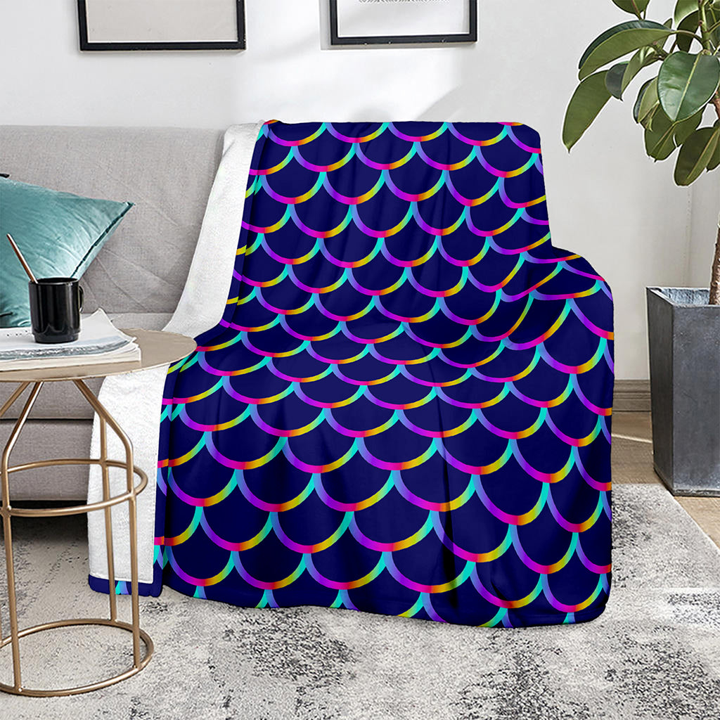 Mermaid Scales Pattern Print Blanket
