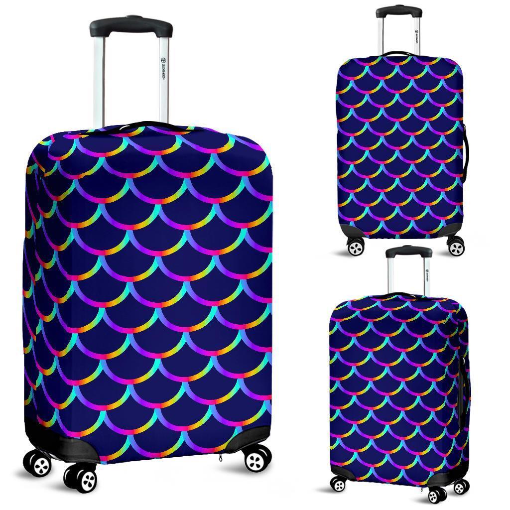Mermaid Scales Pattern Print Luggage Cover GearFrost