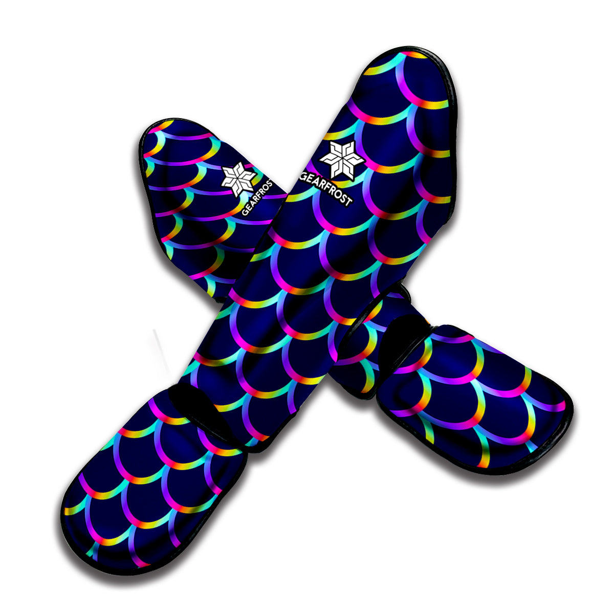 Mermaid Scales Pattern Print Muay Thai Shin Guard