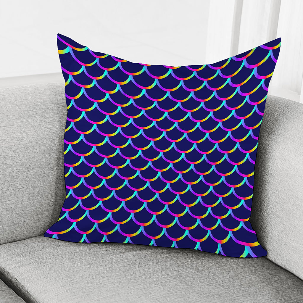 Mermaid Scales Pattern Print Pillow Cover