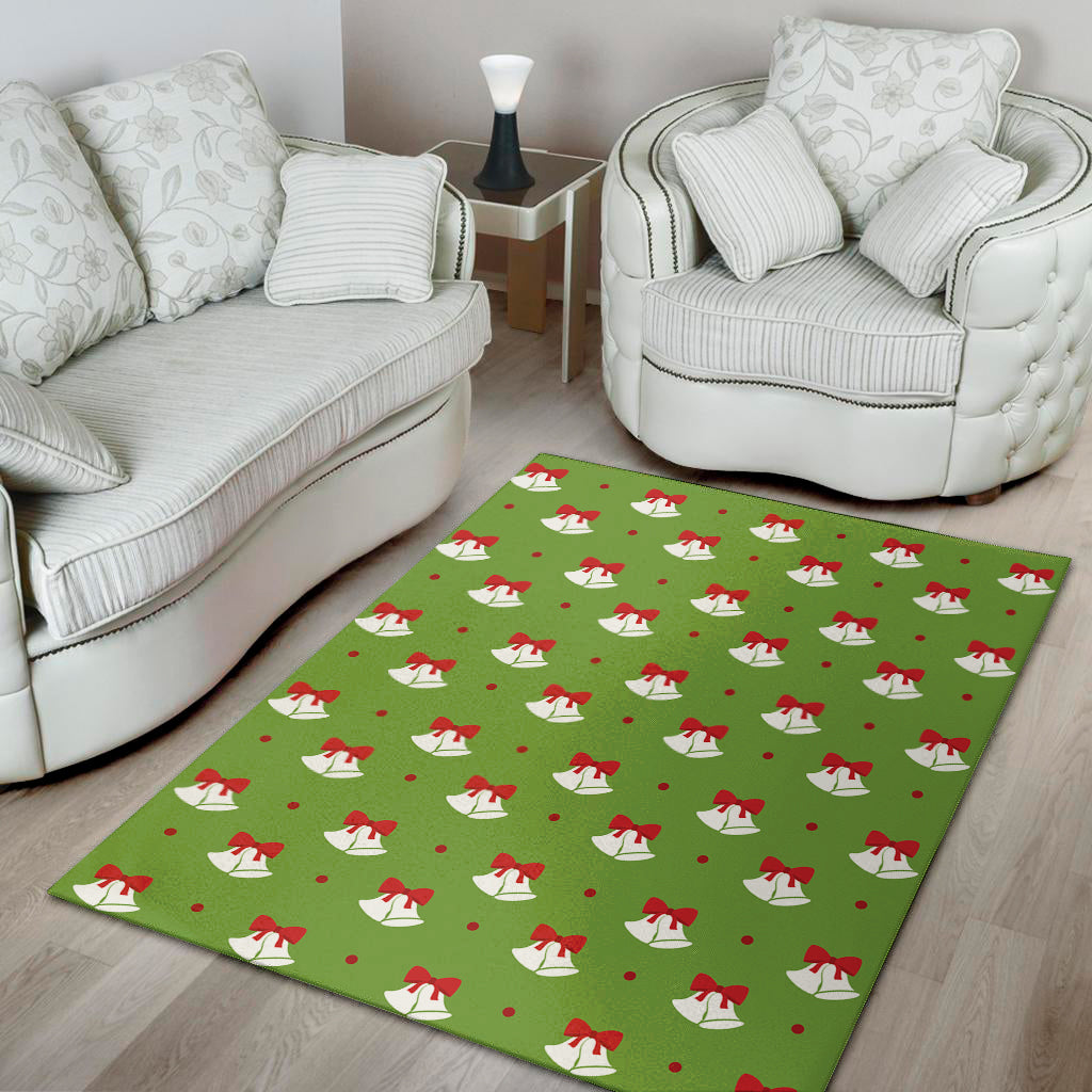 Merry Christmas Bells Pattern Print Area Rug