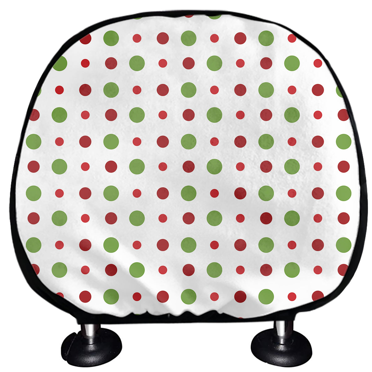 Merry Christmas Dots Pattern Print Car Headrest Covers
