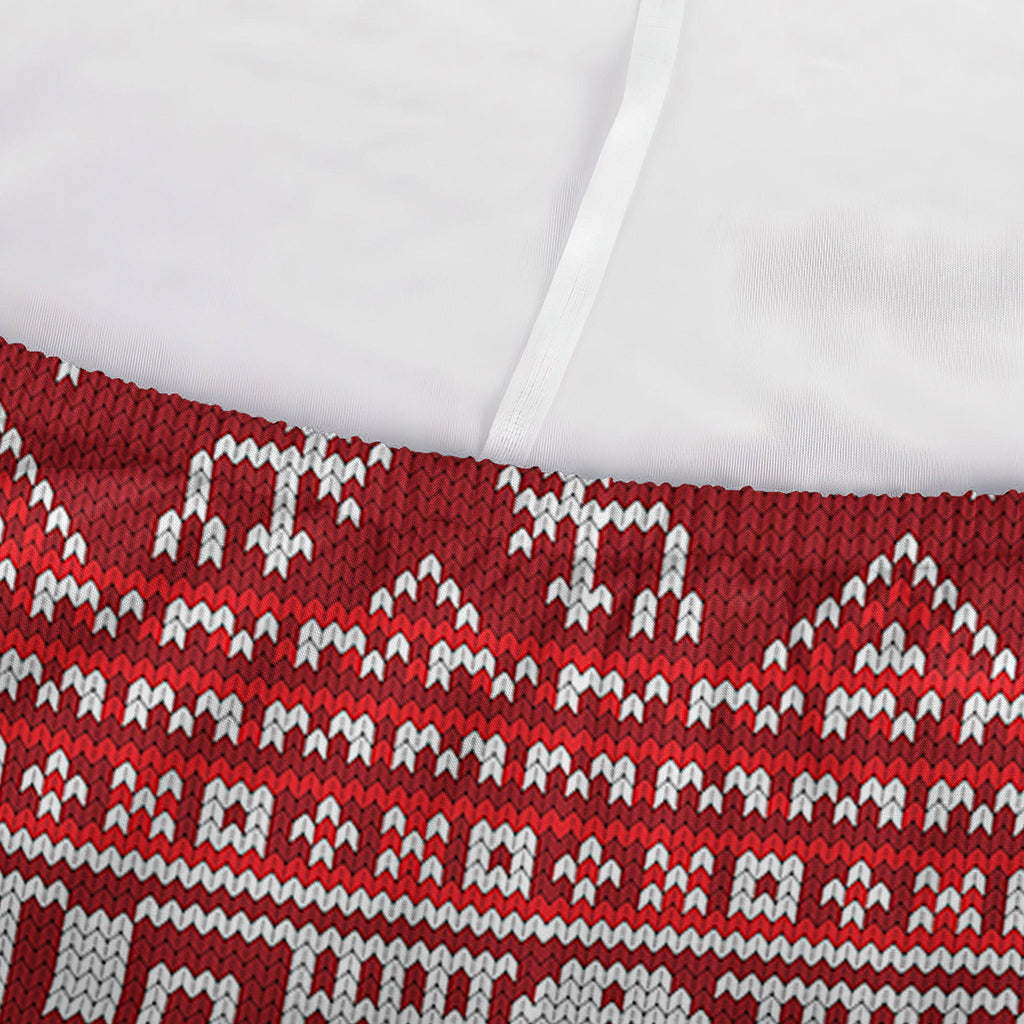Merry Christmas Knitted Pattern Print Sofa Cover