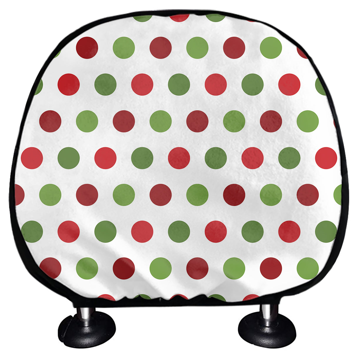 Merry Christmas Polka Dot Pattern Print Car Headrest Covers