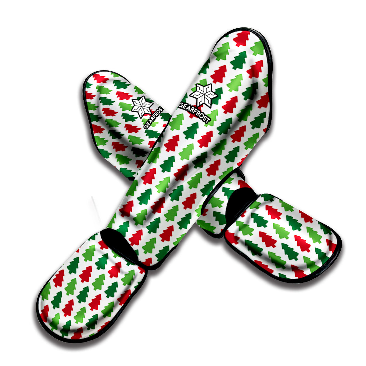 Merry Christmas Tree Pattern Print Muay Thai Shin Guard