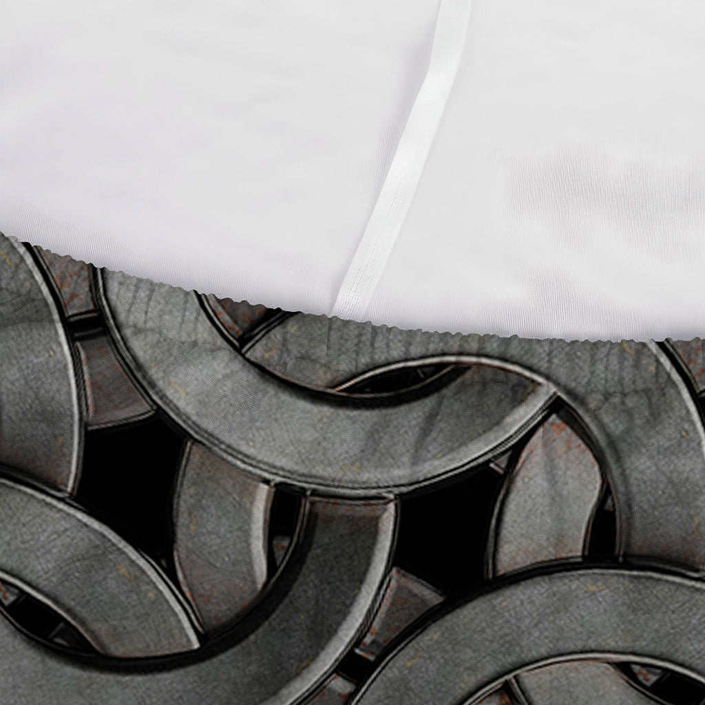 Metal Chainmail Pattern Print Sofa Cover