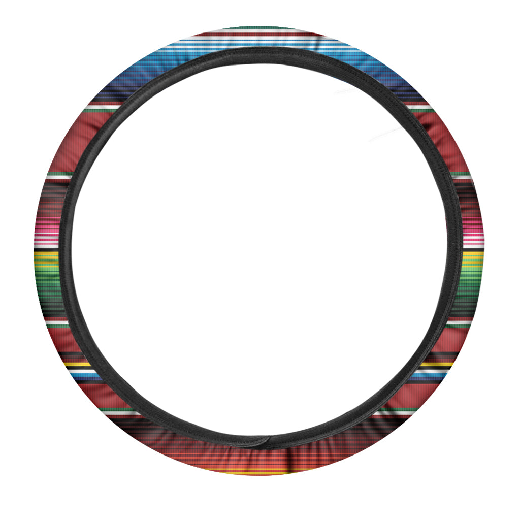 Mexican Serape Blanket Pattern Print Car Steering Wheel Cover