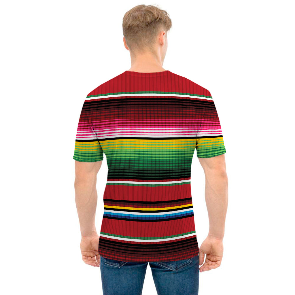 Mexican Serape Blanket Pattern Print Men's T-Shirt