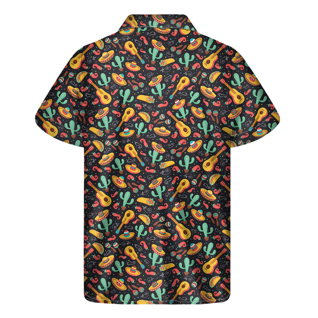 Mexico Cinco de Mayo Pattern Print Men's Short Sleeve Shirt