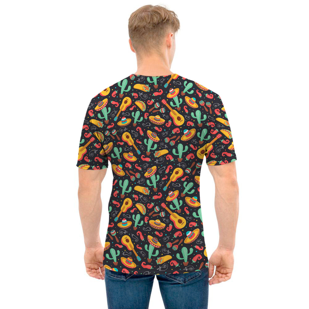 Mexico Cinco de Mayo Pattern Print Men's T-Shirt