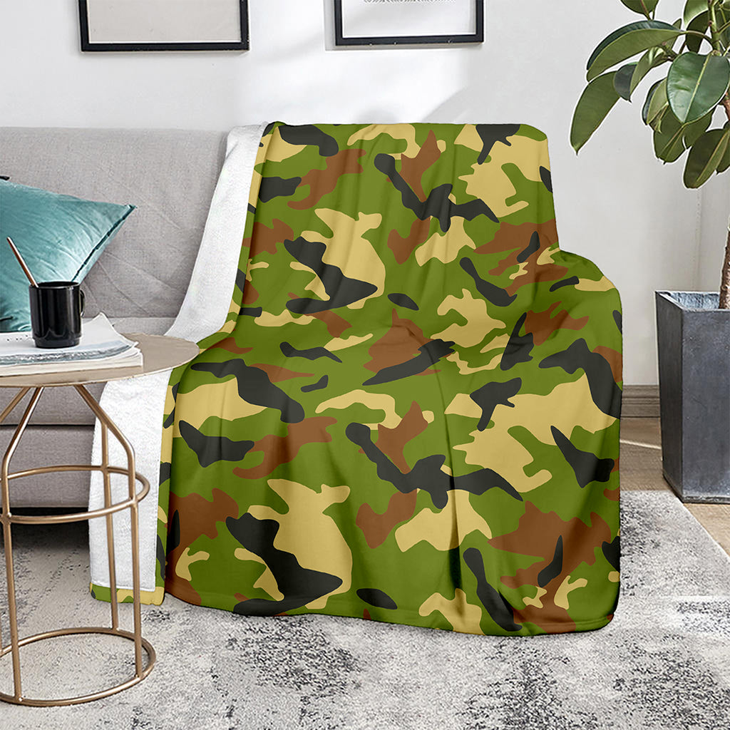 Military Camouflage Print Blanket