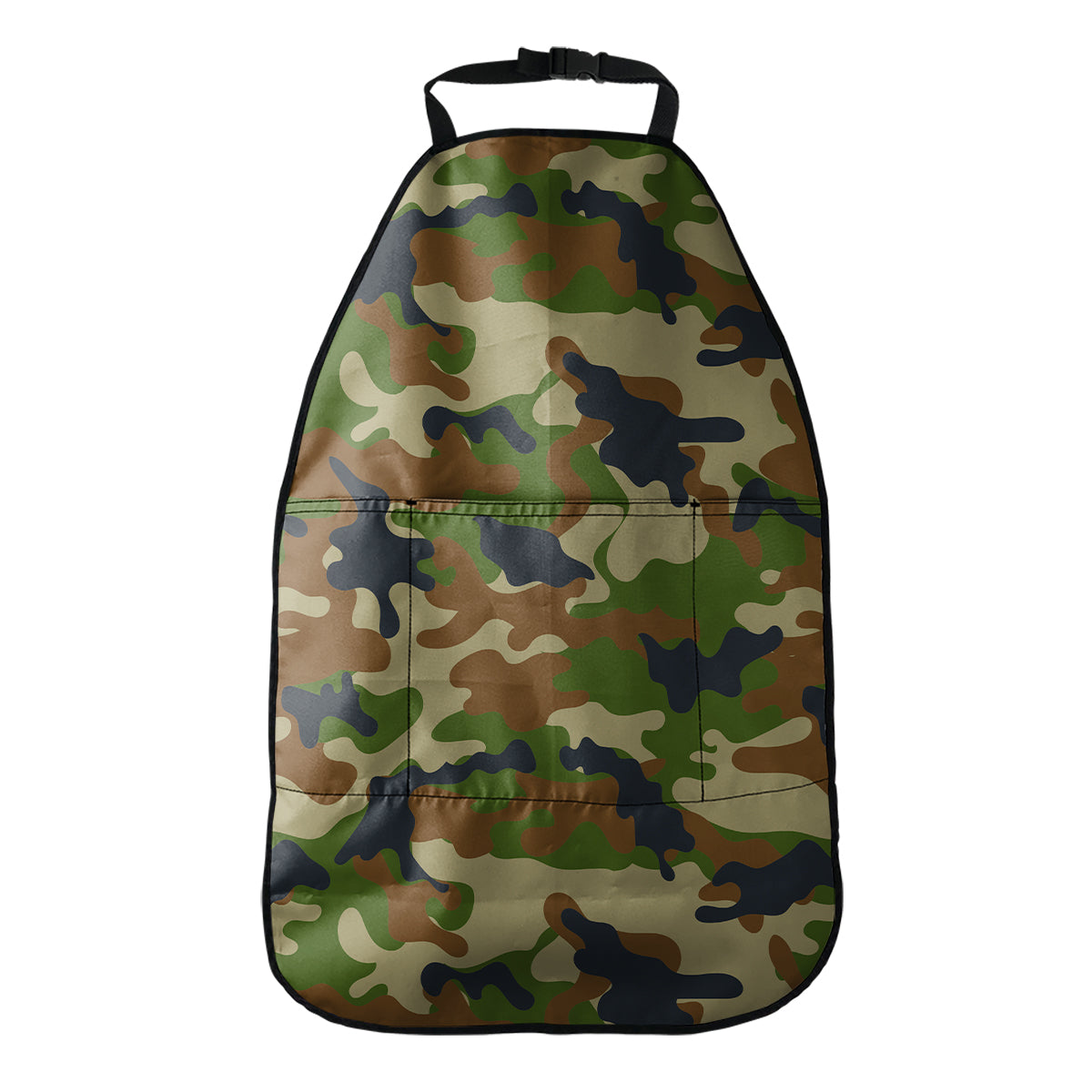 Military Green Camouflage Print Car Seat Organizers