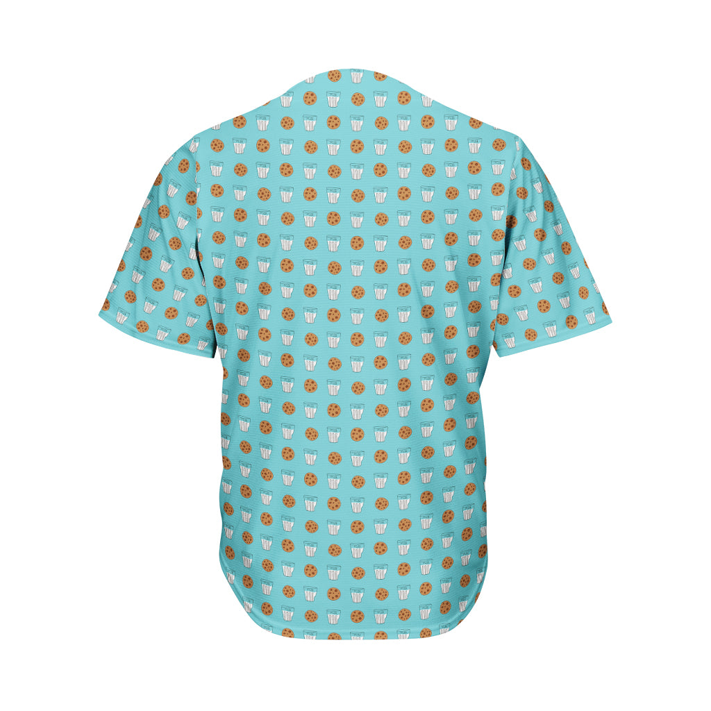 Milk And Cookies Pattern Print Men's Baseball Jersey