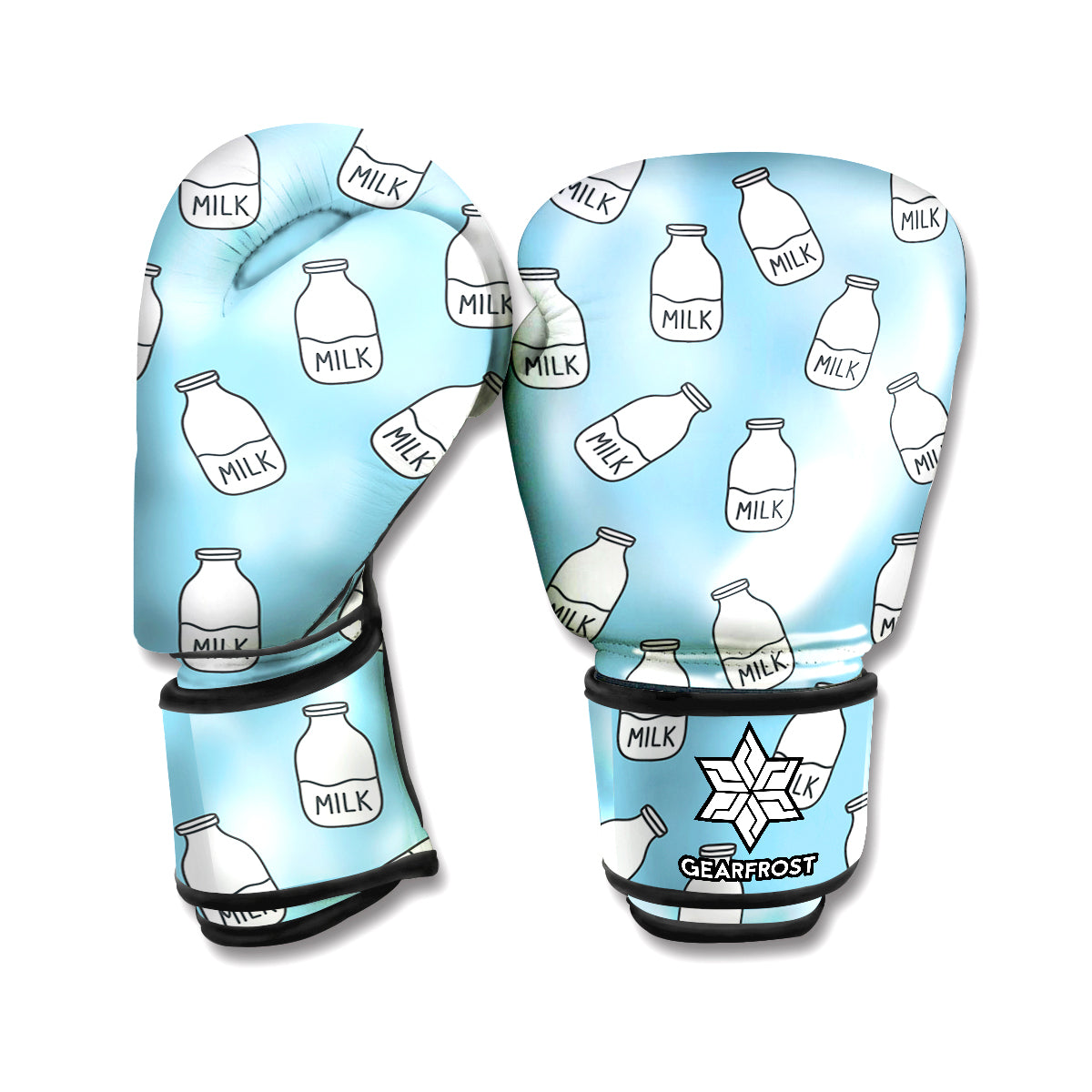 Milk Bottle Cartoon Pattern Print Boxing Gloves