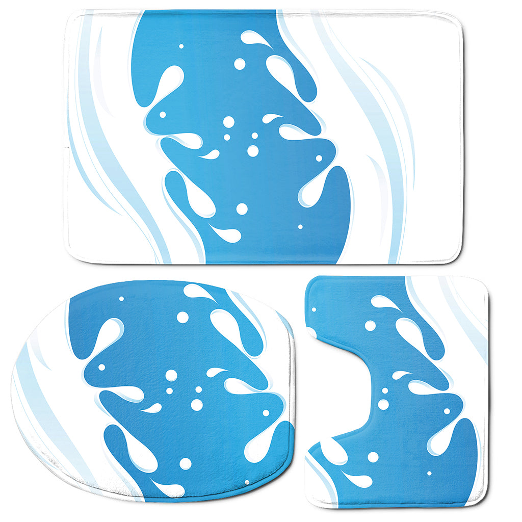 Milk Print 3 Piece Bath Mat Set