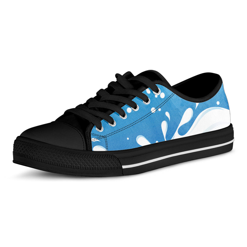 Milk Print Black Low Top Shoes