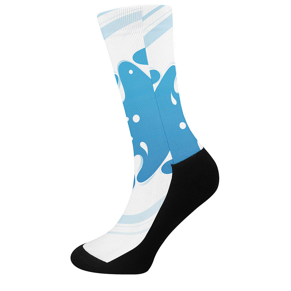 Milk Print Crew Socks