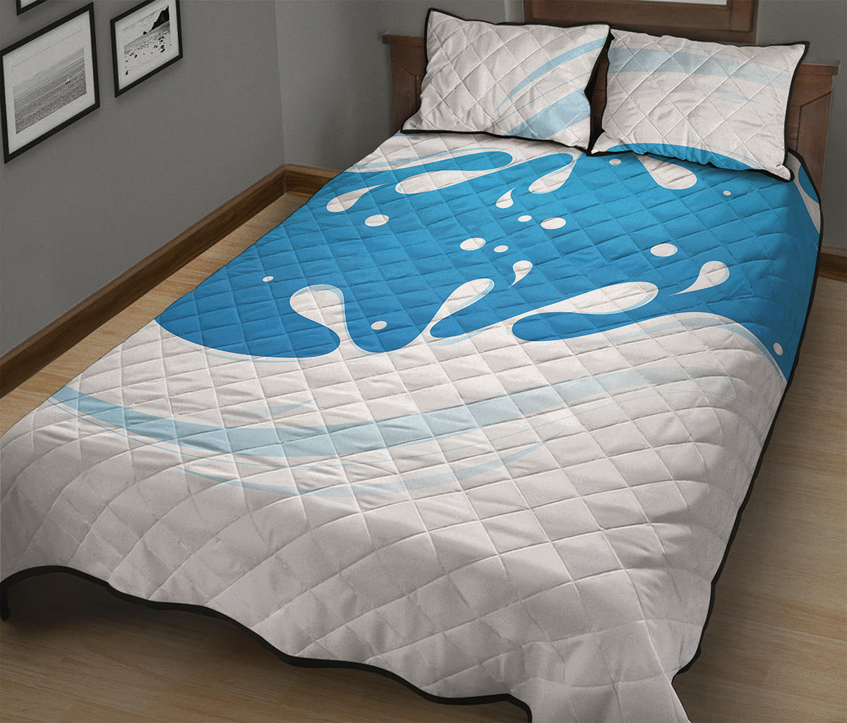 Milk Print Quilt Bed Set