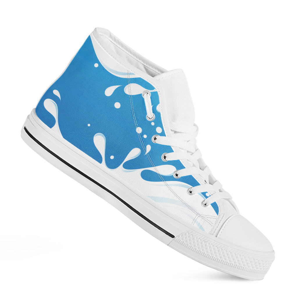 Milk Print White High Top Shoes