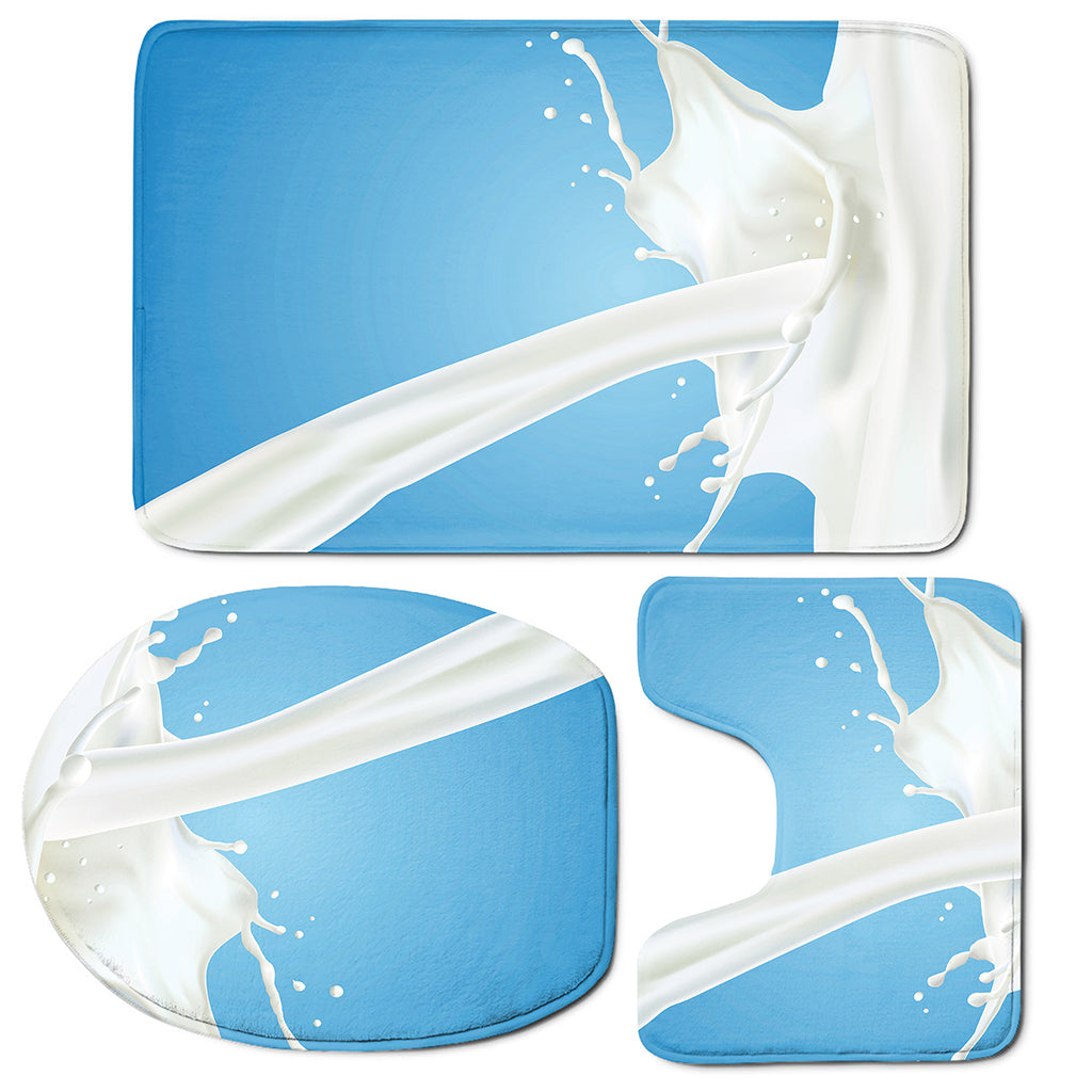 Milk Splash Print 3 Piece Bath Mat Set