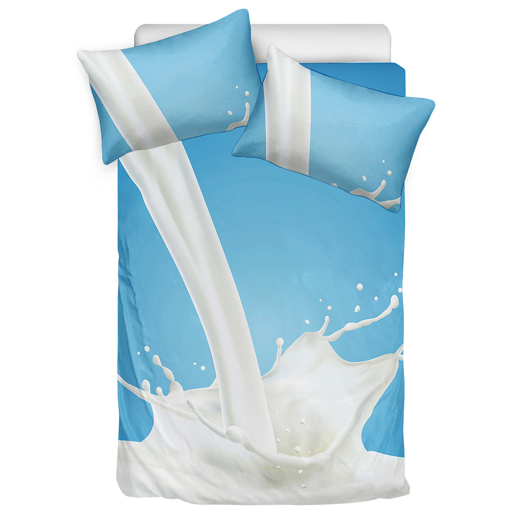Milk Splash Print Duvet Cover Bedding Set