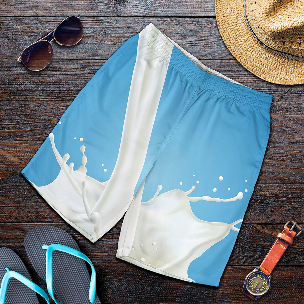 Milk Splash Print Men's Shorts
