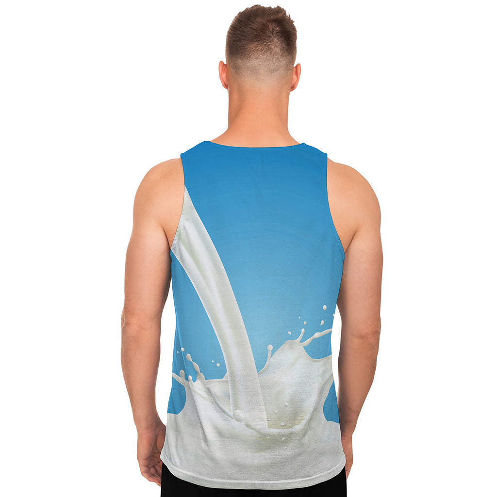 Milk Splash Print Men's Tank Top