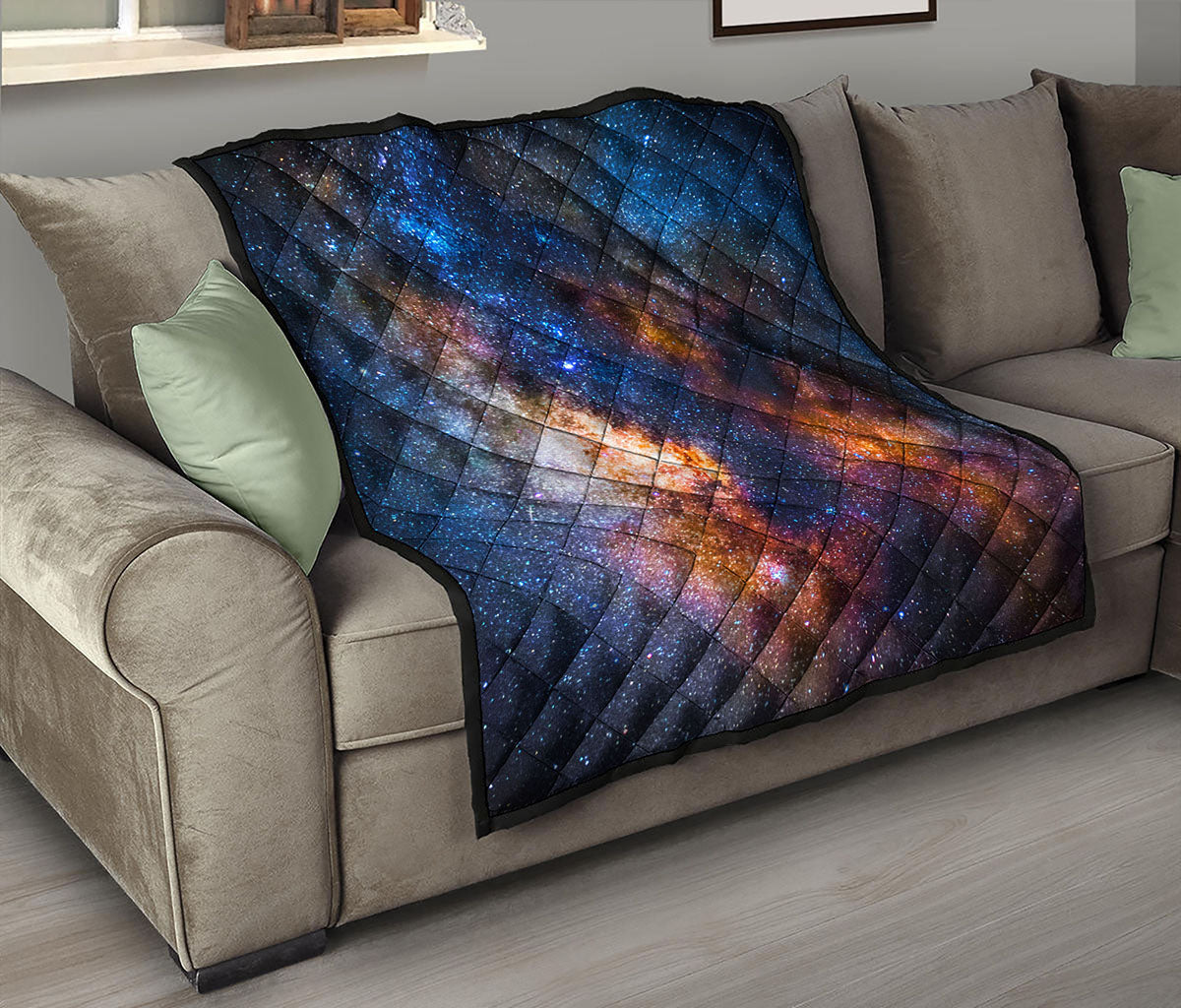 Milky Way Universe Galaxy Space Print Quilt