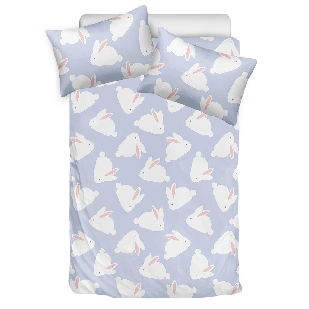 Mini Rabbit Pattern Print Duvet Cover Bedding Set