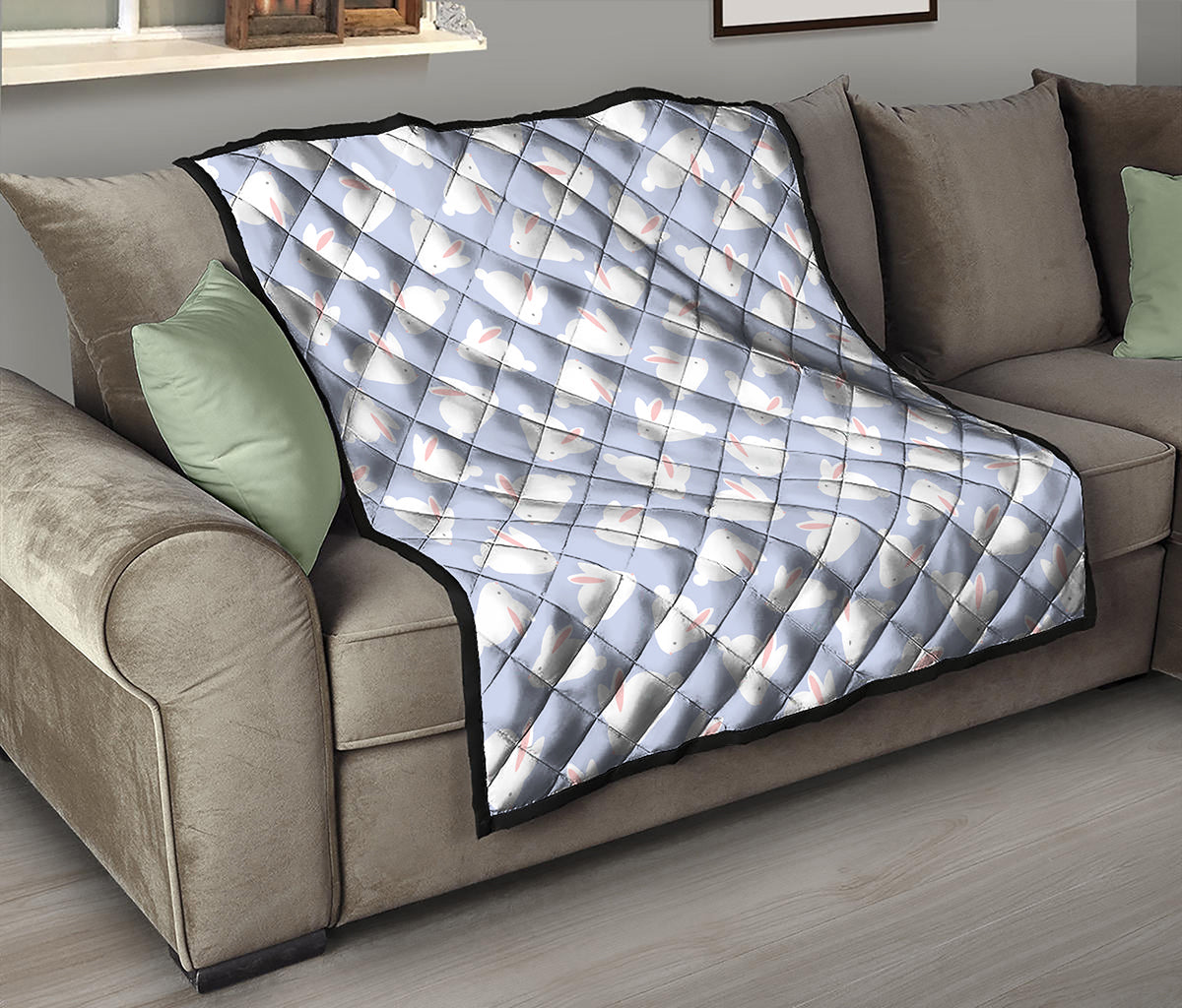 Mini Rabbit Pattern Print Quilt