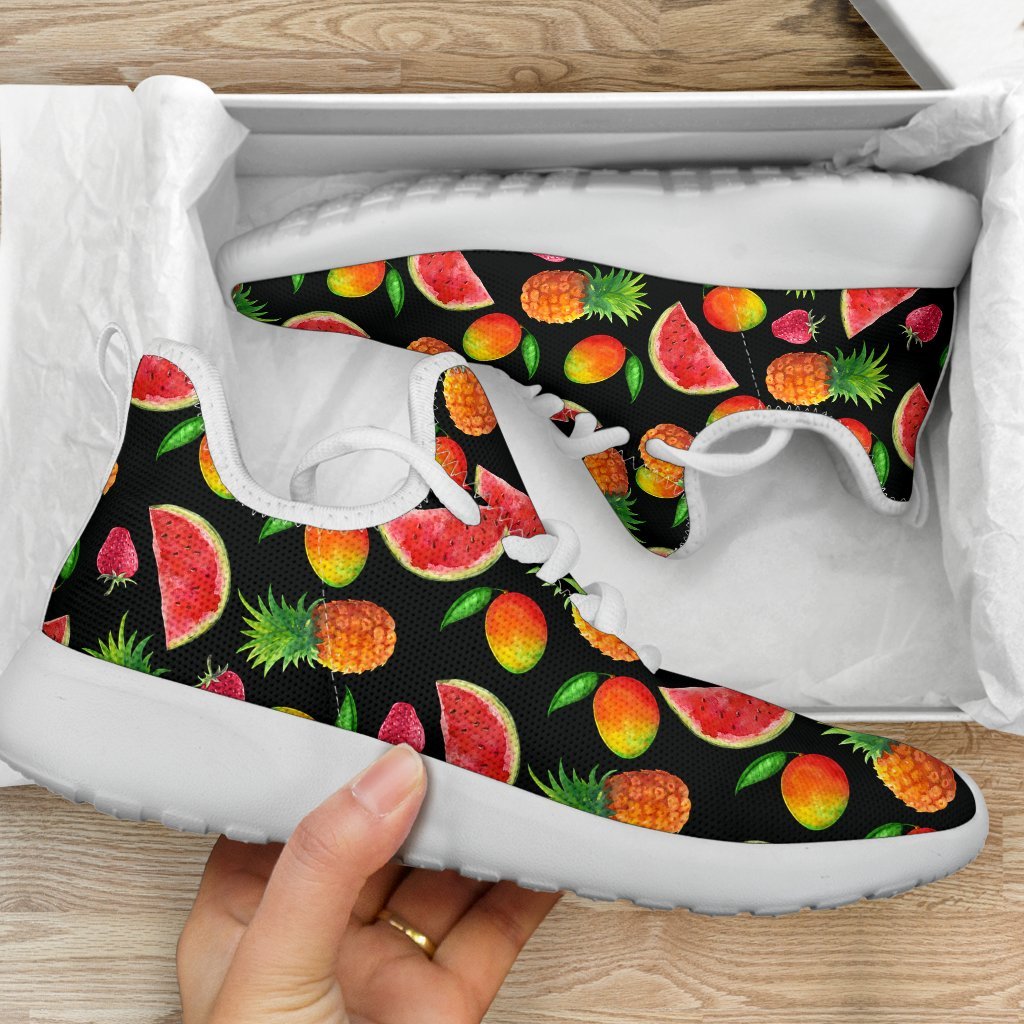 Mix Fruit Pineapple Pattern Print Mesh Knit Shoes GearFrost
