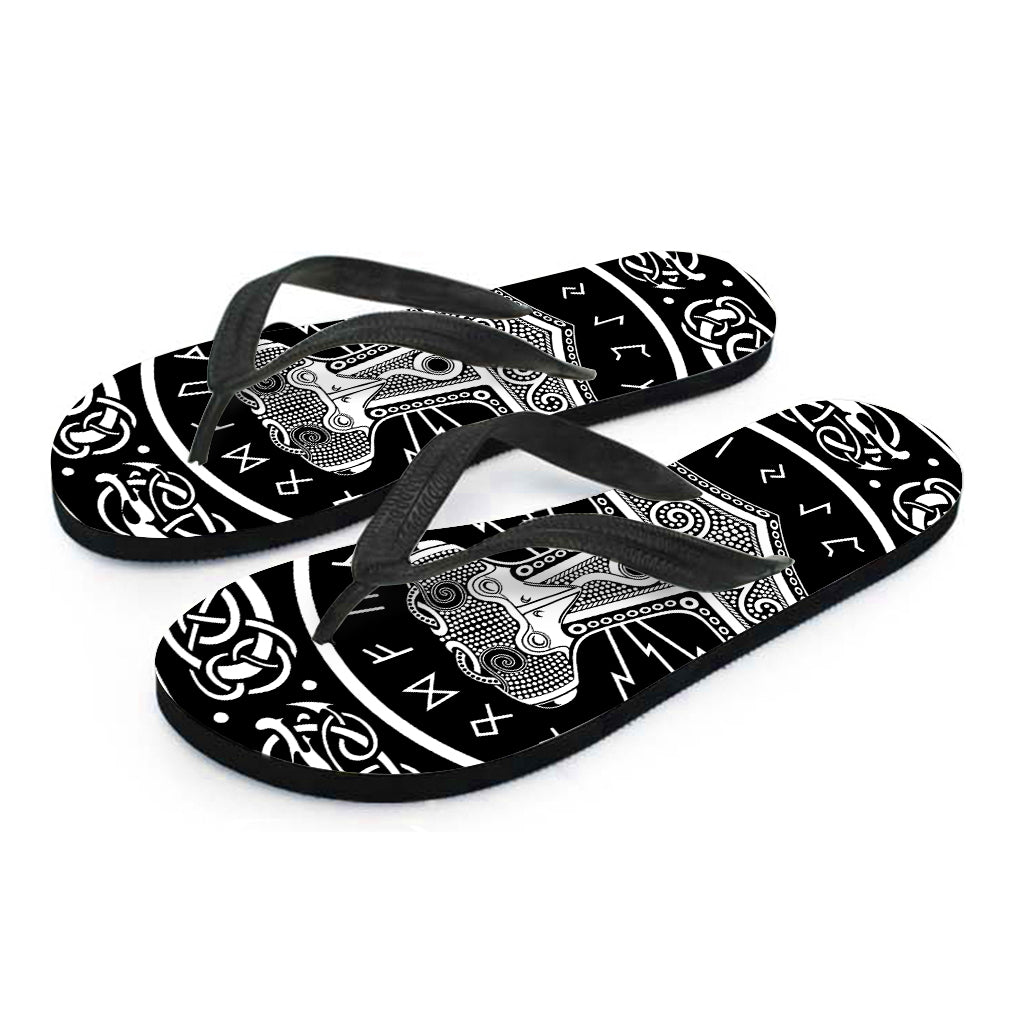 Mjolnir Norse Mythology Print Flip Flops