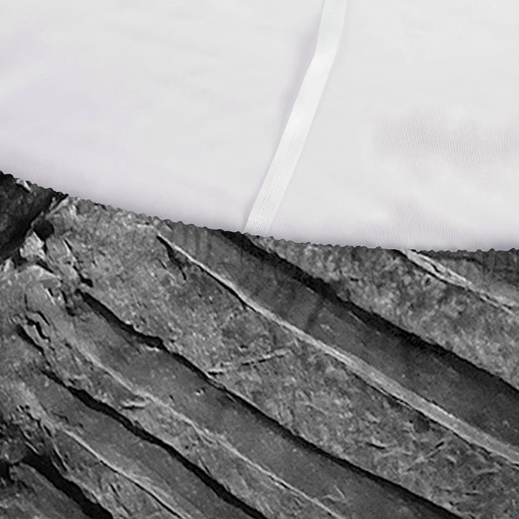 Monochrome Dinosaur Fossil Print Sofa Cover
