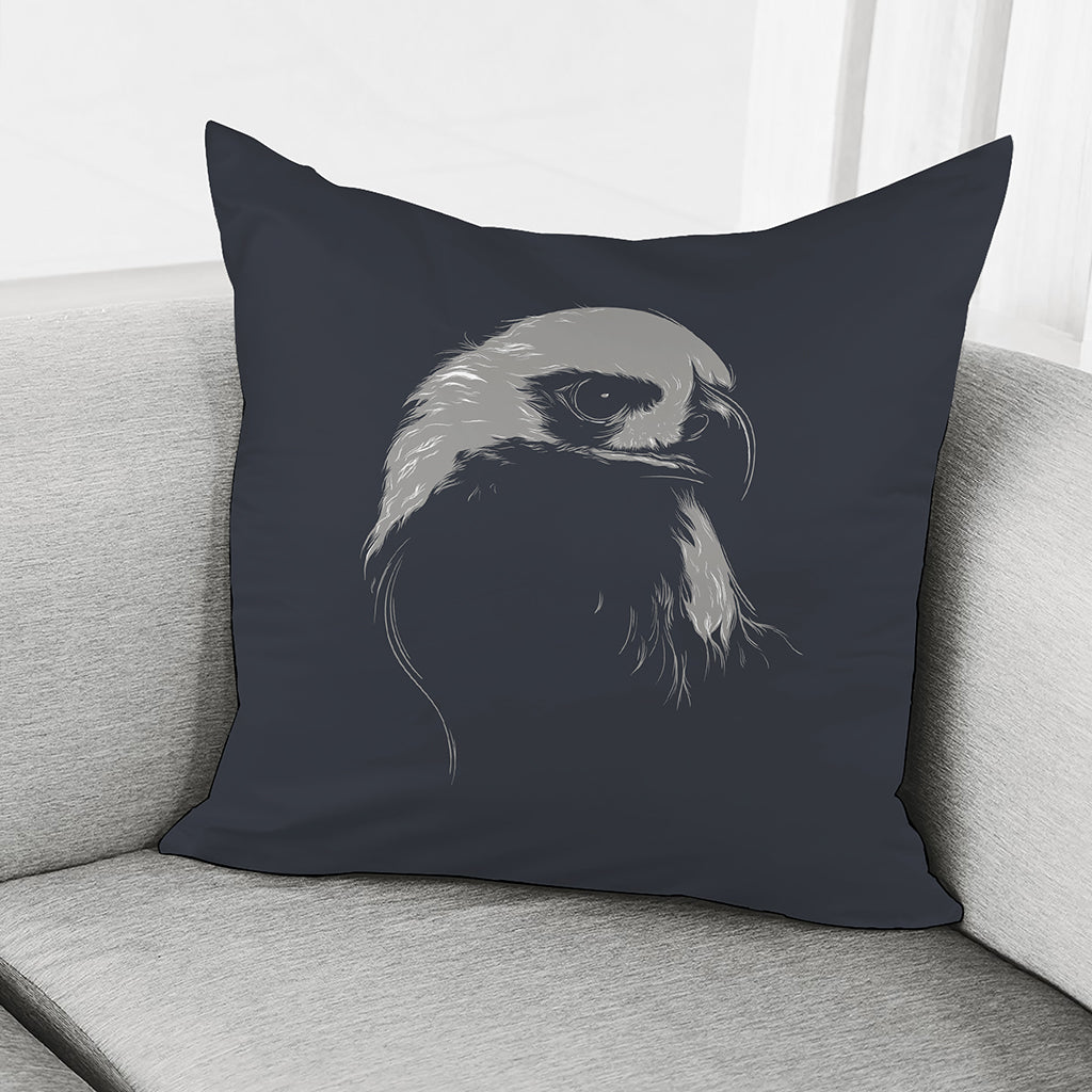 Monochrome Eagle Print Pillow Cover