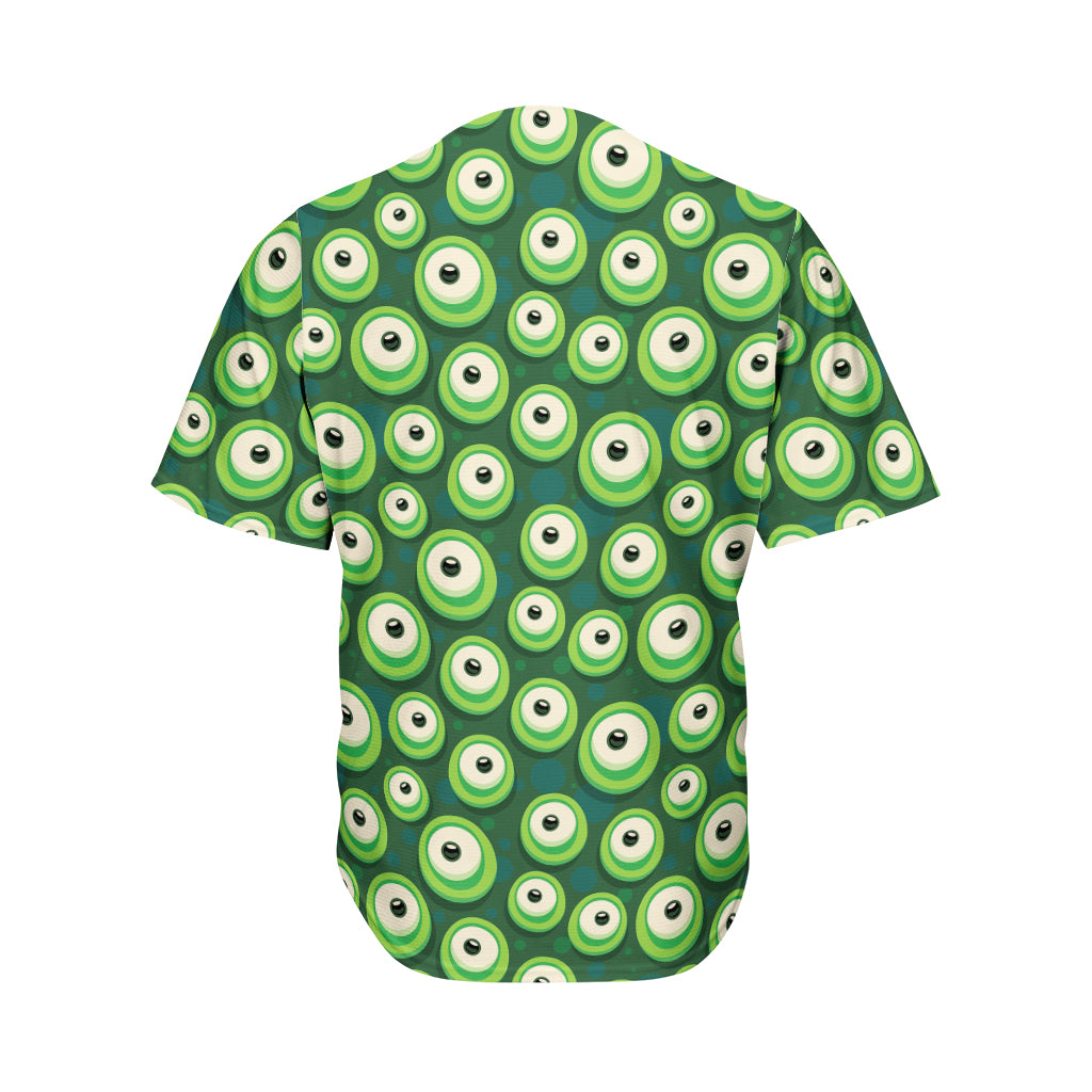 Monster Eyes Pattern Print Men's Baseball Jersey