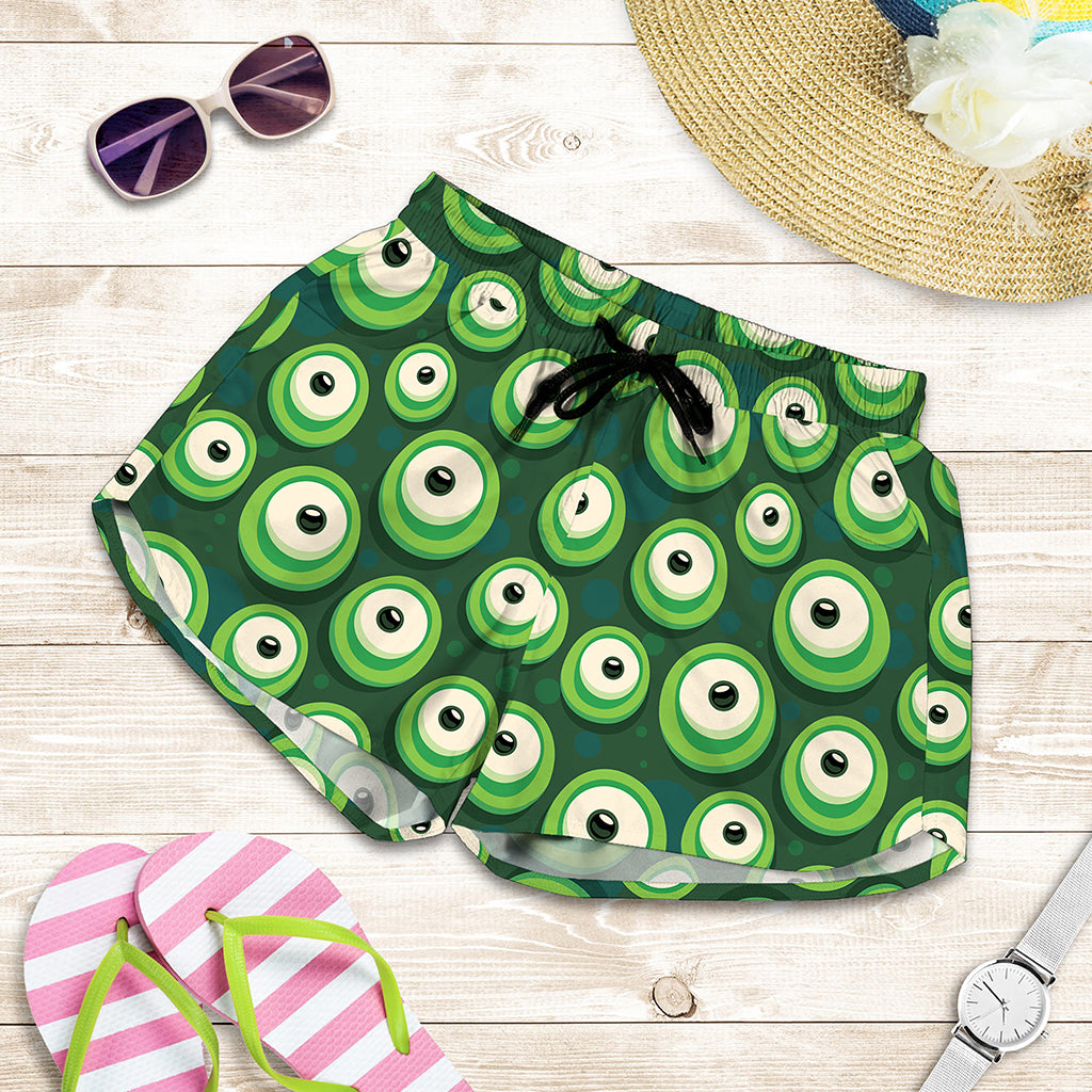 Monster Eyes Pattern Print Women's Shorts