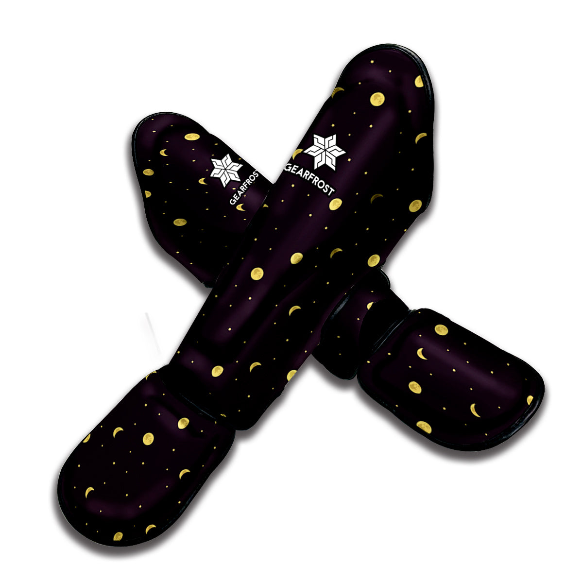 Moon Phase And Stars Pattern Print Muay Thai Shin Guard
